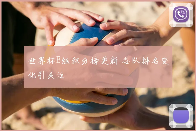 世界杯E组积分榜更新 各队排名变化引关注